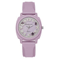 Wholesale foreign trade silicone embossed watch fashion casual women's square quartz watch with simple candy color strap