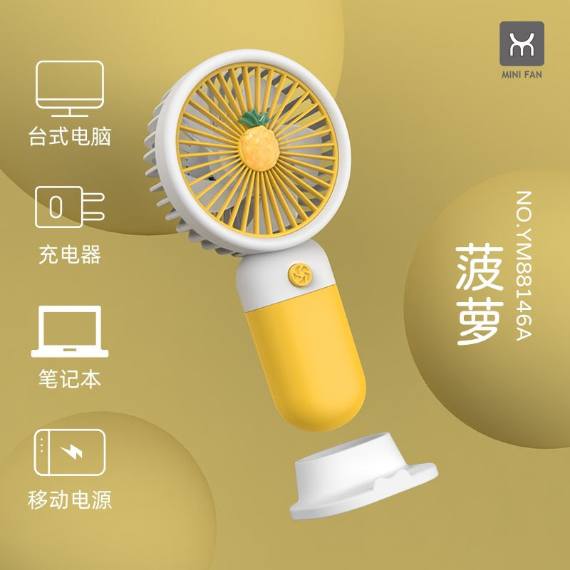 hot-selling handheld mini fan, featuring a cute floral cartoon design. usb powered, desktop mini portable fan, perfect for student gifts and wholesale