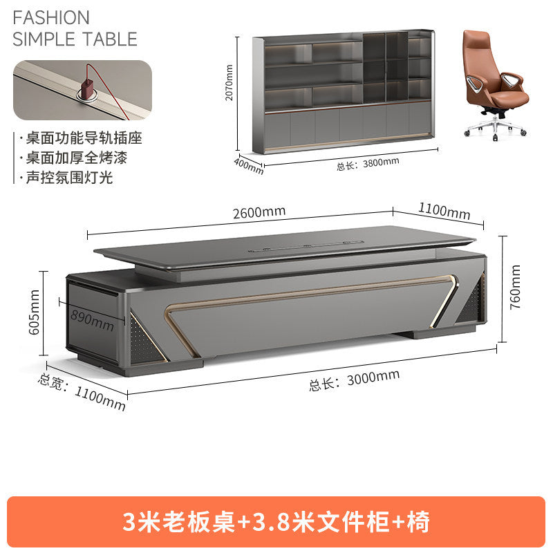 Saint li paint boss table technology sense executive table casual modern classy paint president table office desk and chair