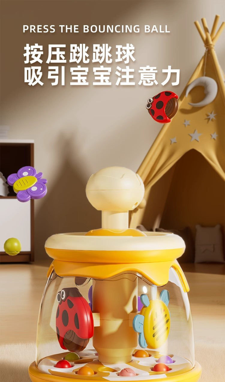 Baby toys early education 0-1 year old hand-eye coordination press-and-jump ball toddler soothing toy