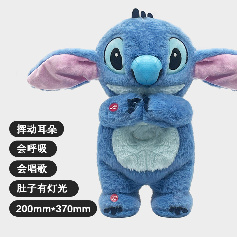 breathing soothing plush toy baby sleep companion doll lucifer simulated breathing luminous spot
