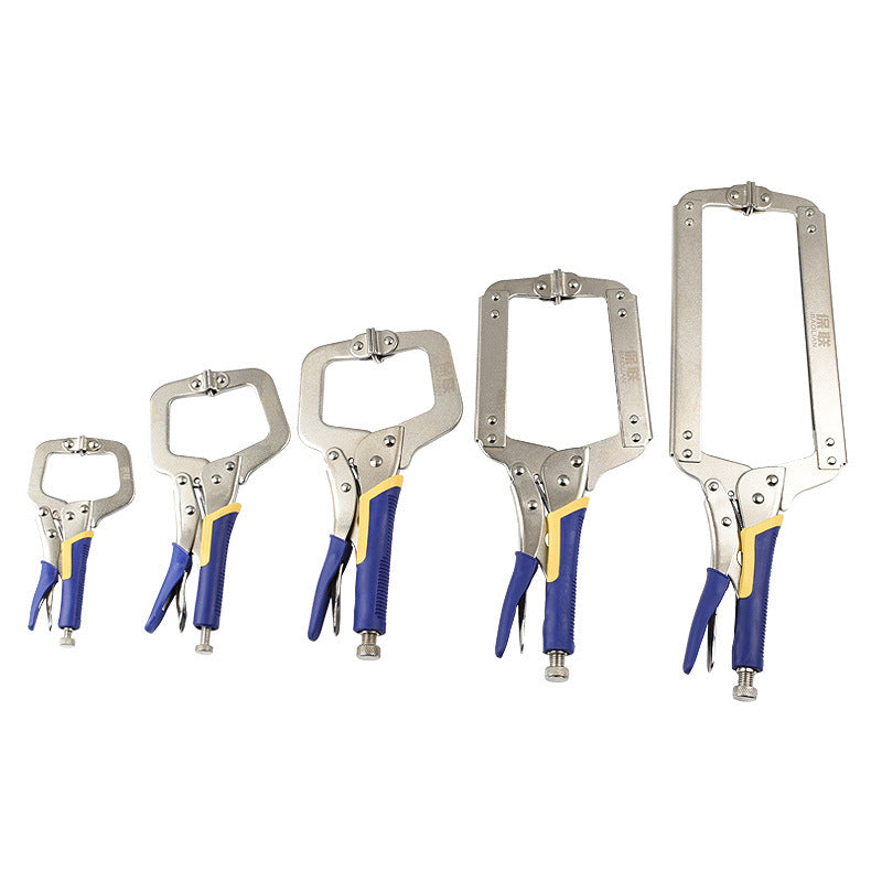 C-type powerful pliers, industrial grade multi-functional 10inch flat head and flat mouth power fast clip fixing tool pliers