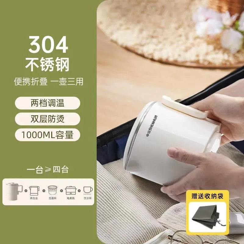 portable foldable kettle travel stainless steel student electric kettle water cup small dormitory gift