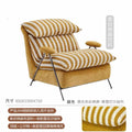 Italian accessible luxury genuine leather casual chair living room sofa chair balcony single chair real leather fabric down soft bag style