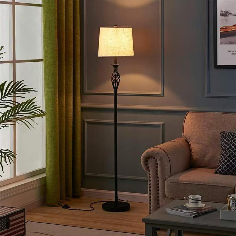 Retro floor lamp, living room simple atmosphere lamp, study standing lamp, bedroom bedside table lamp,  hot-selling floor lamp