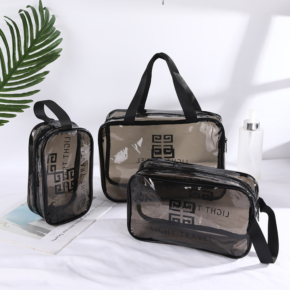 Waterproof swimming wash bag PVC tote bag Portable travel zipper storage cosmetic bag Large capacity spot