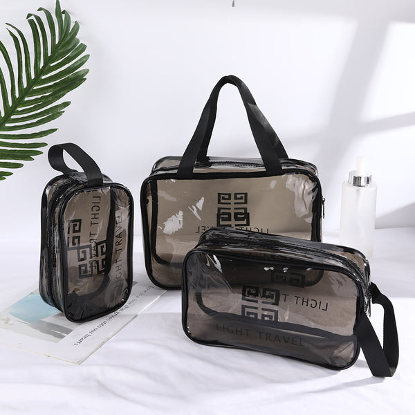 Waterproof swimming wash bag PVC tote bag Portable travel zipper storage Cosmetic bag Large capacity printed logo