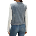 Fashion cross-border export  independent station new arrival denim vest waistcoat fashion denim sleeveless vest for women
