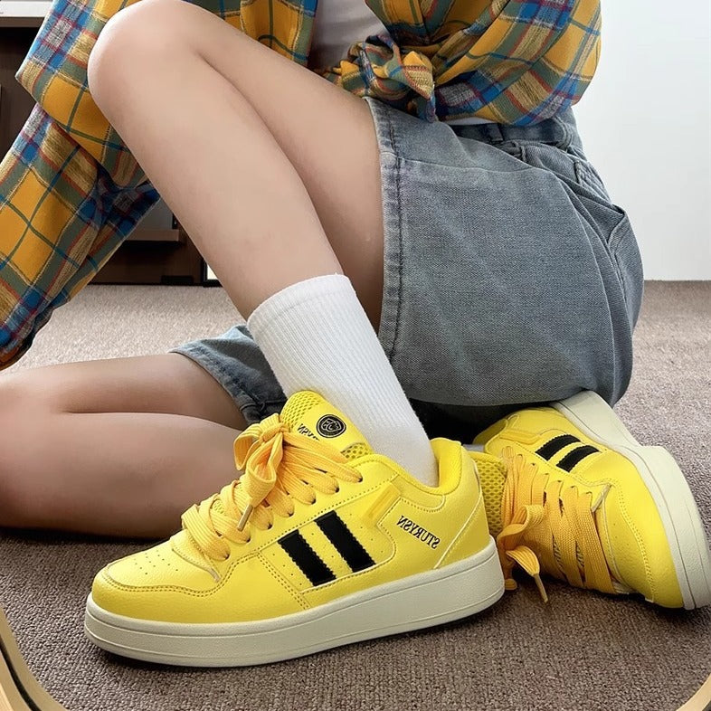 Campus high-value yellow fat bread shoes for women mesh 2026autumeasiest for matchpopularcasual sports skateboard shoes