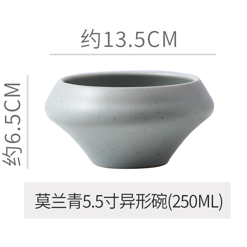 Japanese retro ceramic snack plate stylishfor home restaurant seasoning plate dipping plate rice bowl stoneware dessert bowl