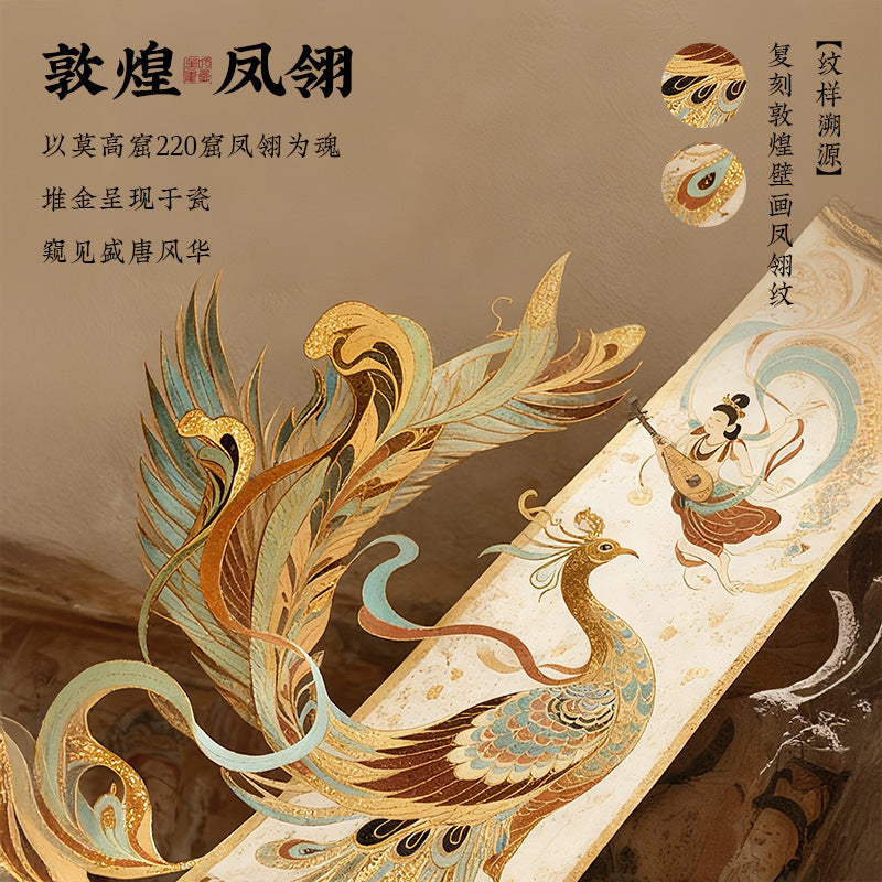 Dunhuang ru kiln tea set suitfor home office kung fu tea setaccessible luxuryhigh-end teapot tea cup cover bowl complete set