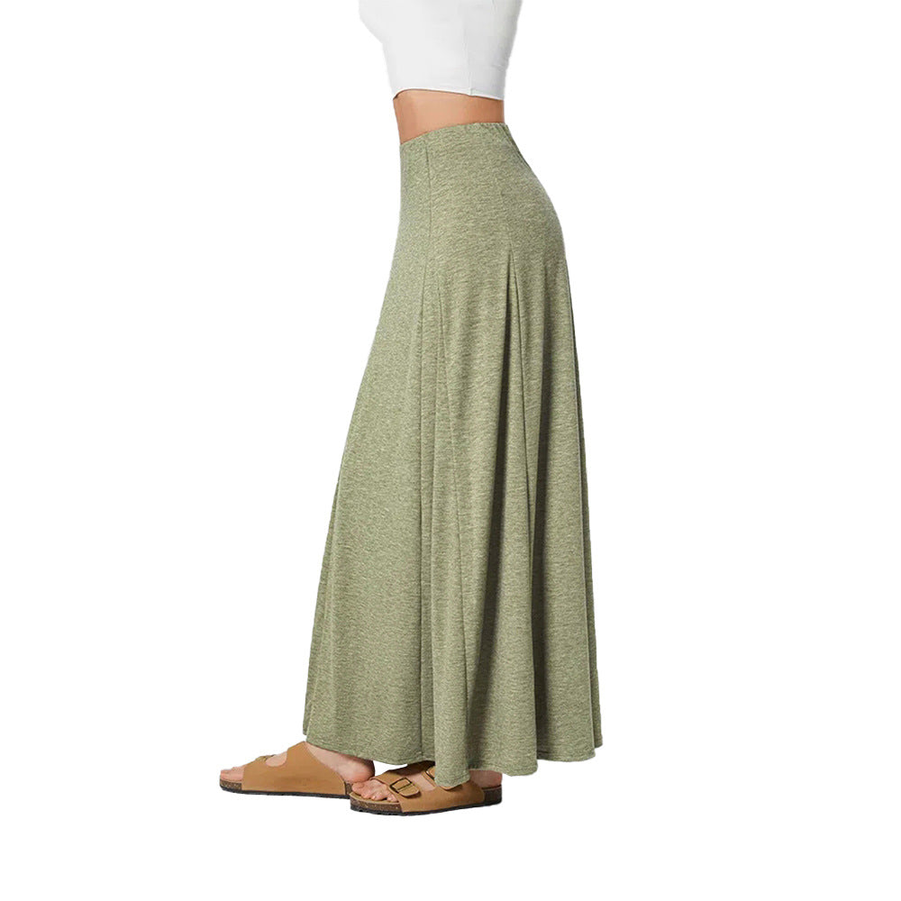 Insfashion cross-border fashioncasualpatchwork large swing knitted loose skirt summernew arrival