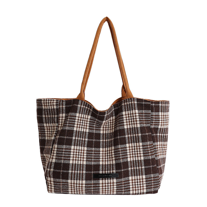 Korean style canvas tote bag - new autumn/winter collection - versatile student backpack/shoulder bag - double-sided casual design - large capacity