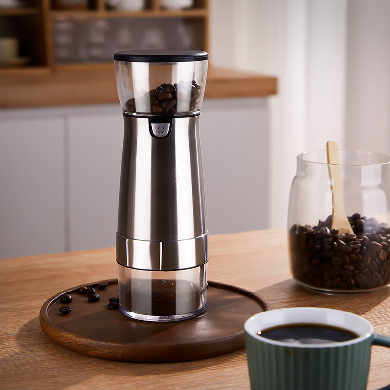 Portable electric coffee grinder - usb powered, fully automatic, compact home coffee mill