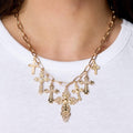 Wholesale diamond-studded cross necklace - european & american cross-border niche design accessories - women's hip-hop punk metal clavicle chain
