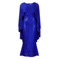 D556 european and american style spring new fashion chiffon cape sequin bodycon maxi dress banquet party gown