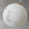 Accessible luxury designer imitation marble creative bedside ball small chandelier casual living room restaurant single head pendant lamp