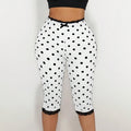 cross-border best selling pants, seven-point pants, multi-color women's high waist silmlacepatchworkcasual pants