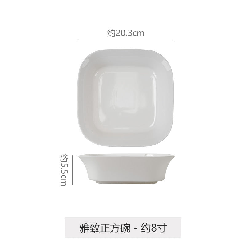 Creative minimalist ceramic baking pan - square ceramic deep dish for restaurants, hotels, and home use - perfect for fruit, salads, and baking