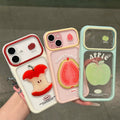 Suitable for apple 17promax mobile phone case stereo fruit stickers fresh summer cute iphone16 protective cover