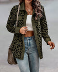 fashion women's leopard print button-down long sleeve jacket - autumn/winter collection (us & europe)