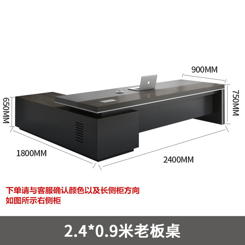 Boss, office desk and chair combination, simple modern manager, computer desk, office president, large desk supervisor, work desk