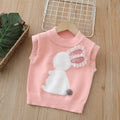 spring/autumn new cartoon girls' cute vest knitted waistcoat children's sweater vest