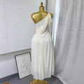 fashionsummer oblique shoulder twist-off shoulder sense of design long skirt sexy dress long skirt