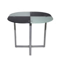 Customizable painted tempered glass dining table set - modern home dining table and chairs for casual dining and business meetings