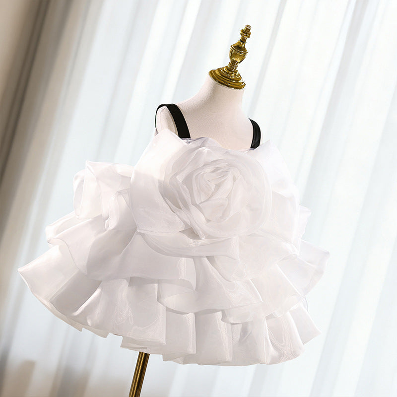 Girls' dresses flower girl wedding little girl first birthday dress sundress cross-border foreign trade princess dress wholesale