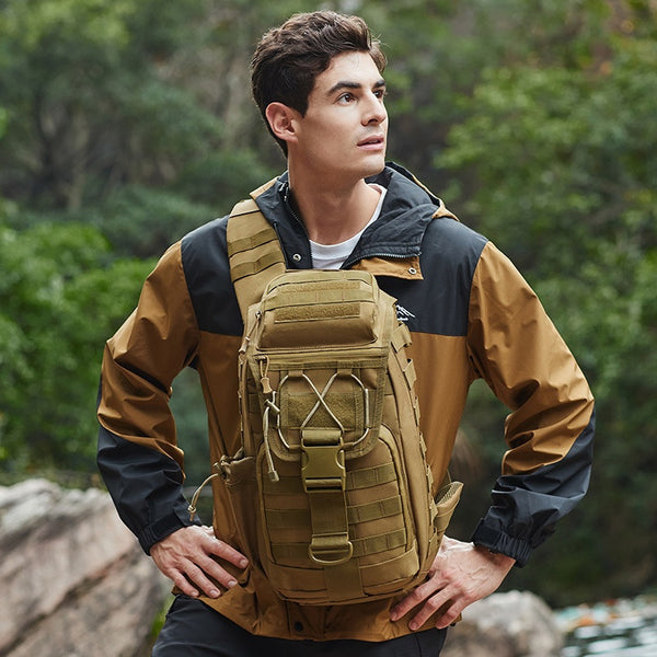 Outdoor Multifunctional Shoulder Bag Backpack Men's Shoulder Bag Travel Men's Travel Hiking Large Capacity Hiking Bag
