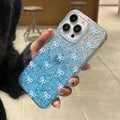 Glue glitter powder suitable for iphone16promax simple bow mobile phone case apple 12 large hole protective cover 15