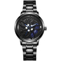 New creative sports car wheel design wristwatch - 3d hollow dial fashion men's watch - large dial quartz watch - wholesale