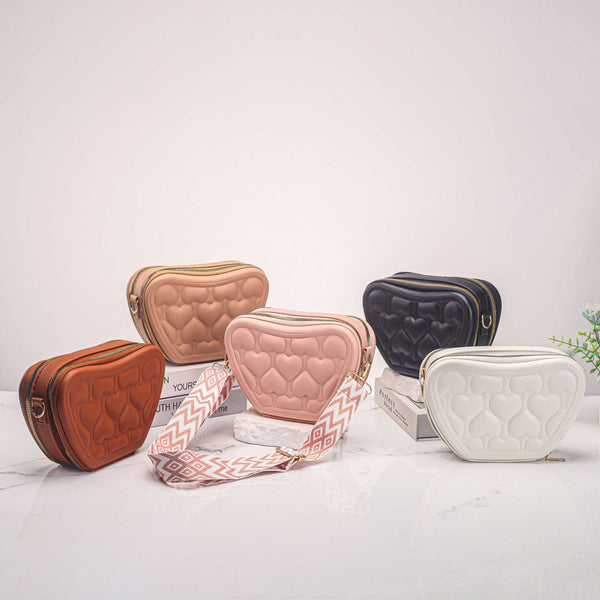 Cross-border large-capacity portable love cosmetic bag, simple makeup brush storage bag, portable travel portable toilet bag