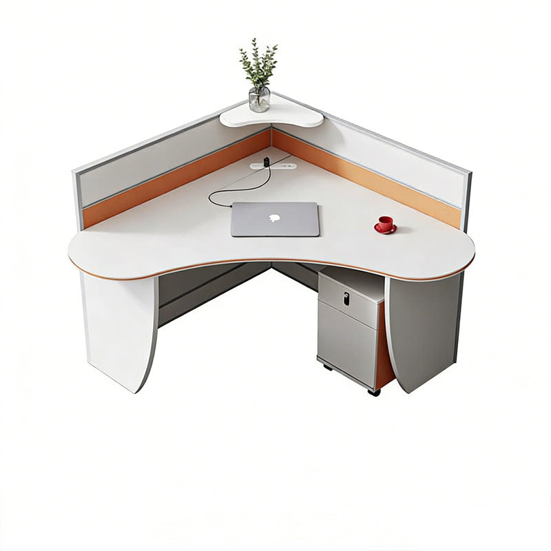Saint li screen desk - minimalist modern creative office desk for employees, office staff desk and chair set