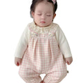 Spring & fall bottom shirt one-year-old baby girl cartoon overalls suit baby spring & fall style long sleeves cute outing clothes