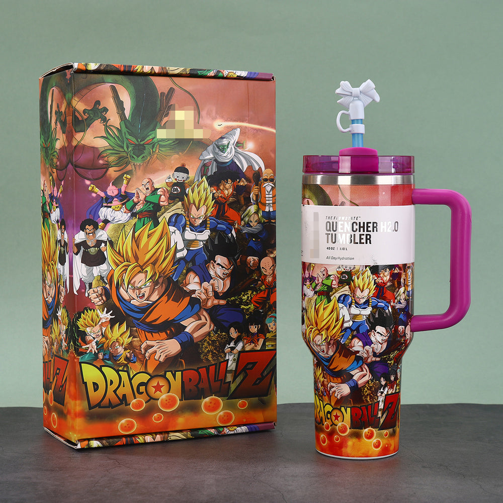 dragon ball series stanley handle car cup 304 stainless steel vacuum insulation cup outdoor portable ice cup