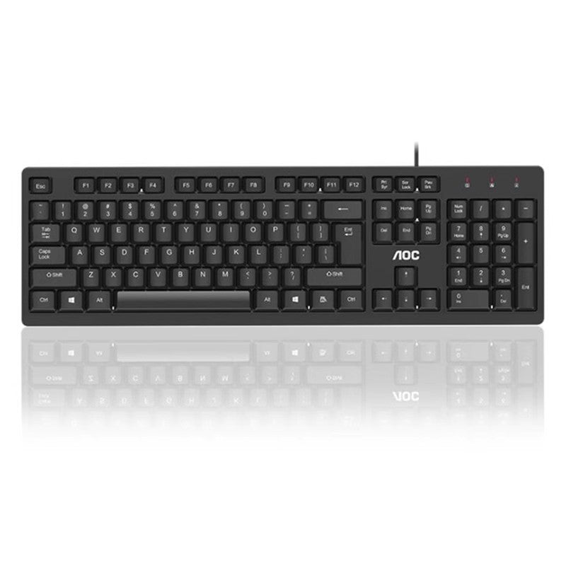 Aoc km160 wired keyboard and mouse combo - ideal for home, office, and business use - usb keyboard and mouse accessories