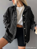 Amazon tiktok pinduoduo export cross-border fashion women's large silhouette lightweight denim jacket outwear