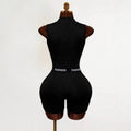 women's spring/summer new arrivals: mesh cutout patchwork solid color sleeveless tank jumpsuit - fashionable and versatile