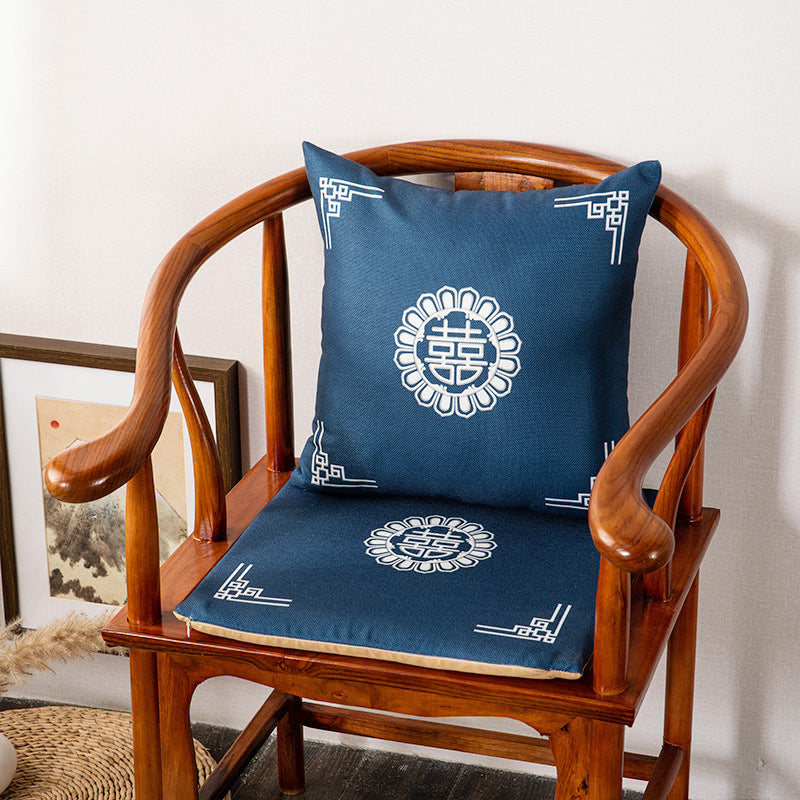 New chinoiserie guochao cushion pillow tea table cushion living room sofa taishi chair armchair backrest for home cushion cushion