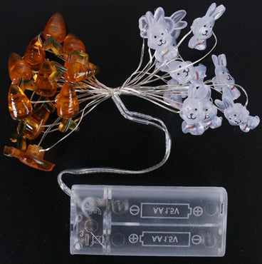 Cross-border new products, Easter carrot rabbit decorative lights, chick eggs, shell eggs, battery boxes, copper wire light strings.