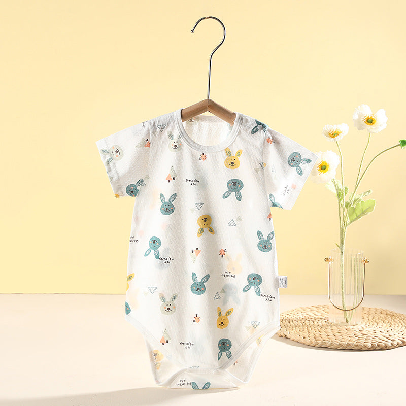Baby short-sleeved romper, summer romper, triangle romper, newborn summer pajamas, baby onesie