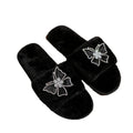 Plus size warm flip-flops new style butterfly fur slippers plush foreign trade popular cross-border large size texture xiaohongshu trendy