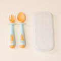Private label baby food spoons & forks - self-feeding cutlery for infants & toddlers - customizable colors