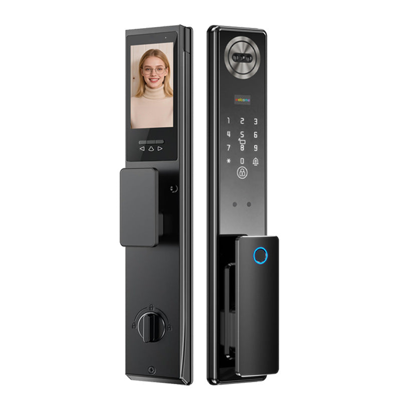 foreign trade graffiti fingerprint lock cnc carved anti-theft door password lock face recognition smart door lock electronic lock