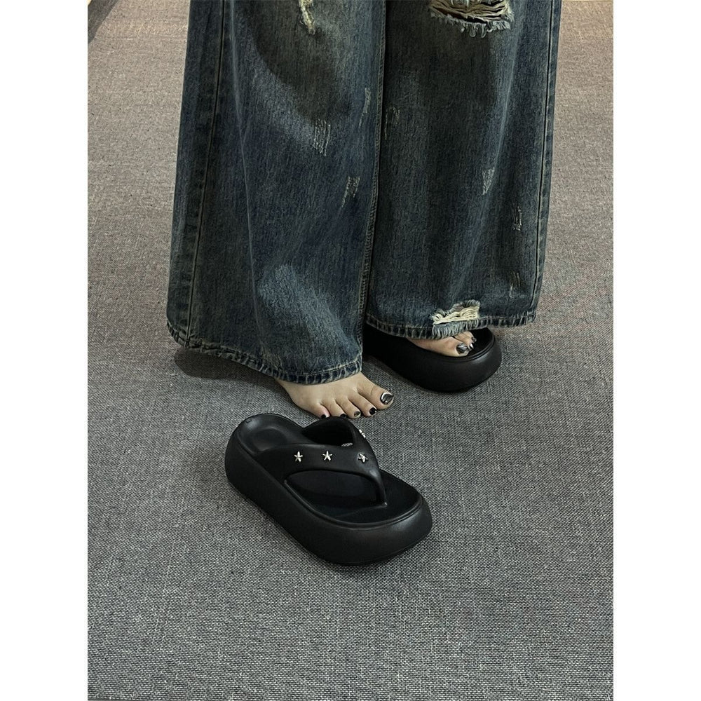5cm thick sole flip-flops women's outwear2026new arrivalsummerpopular summer beach outing sandals