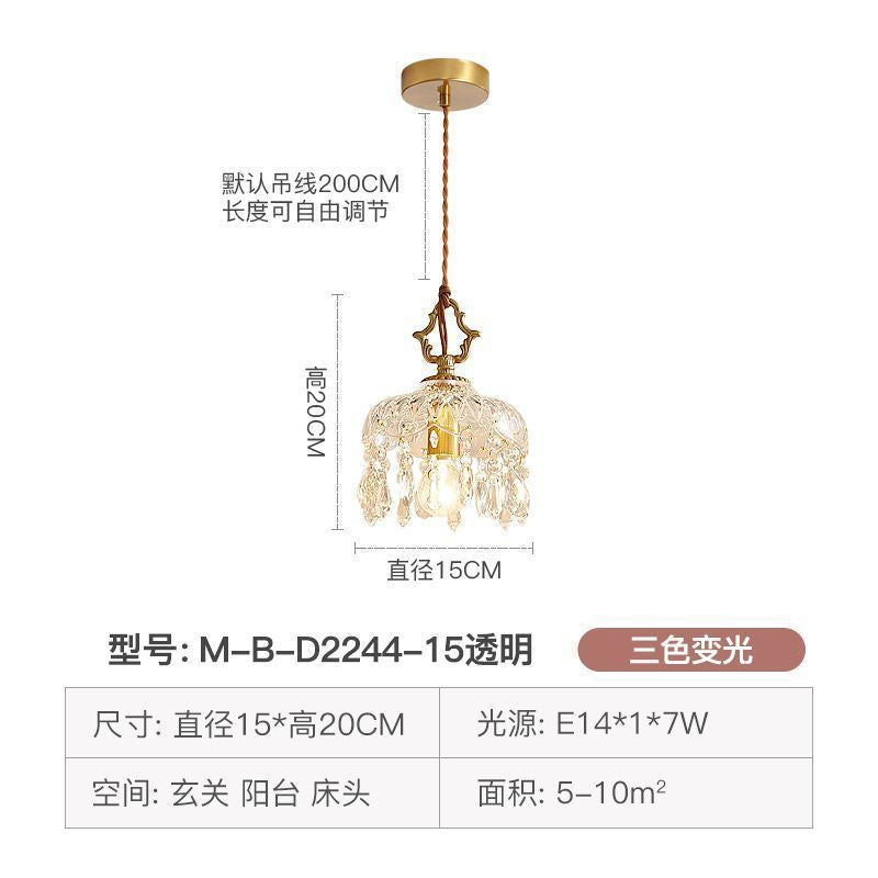 Luxury crystal entryway chandelier - french art style for hallway, corridor, balcony, and ambiance enhancement