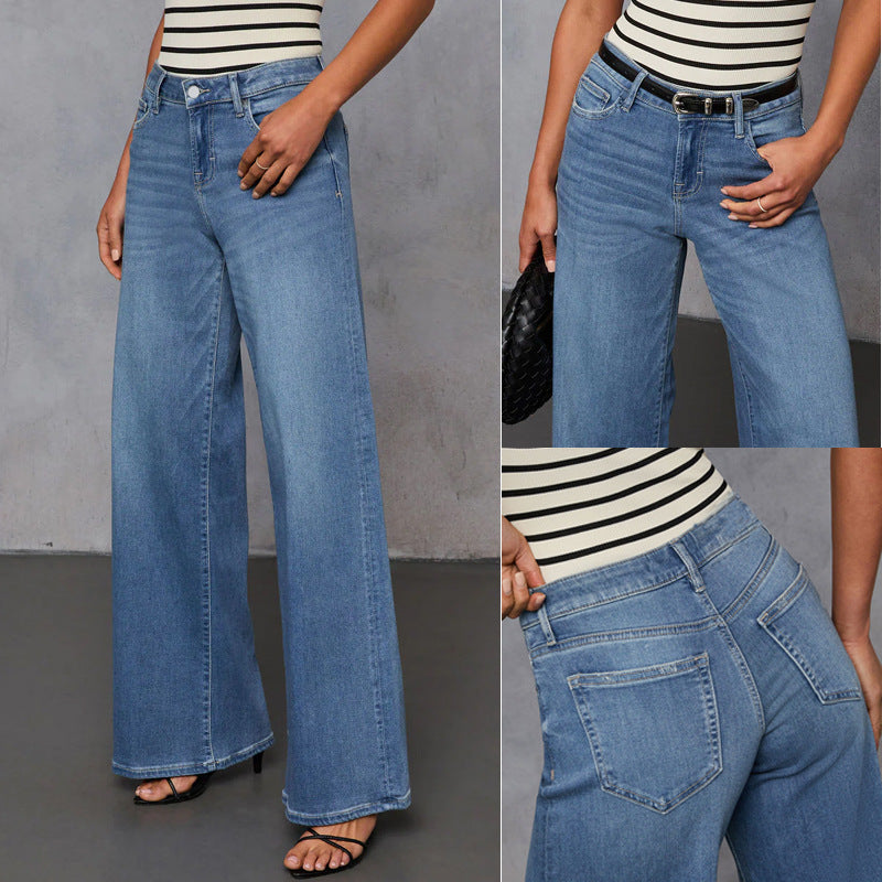 Xintang denim capital jeans women's new arrivalexportelegantwork clothingloose pants washed stretch fashionjeans