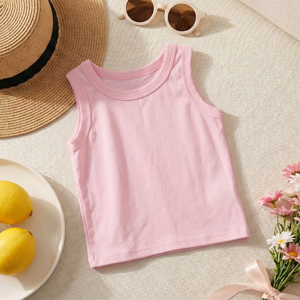 New children's cotton sleeveless tank top and shorts set - two-piece loungewear, class a quality, wholesale for cross-border e-commerce